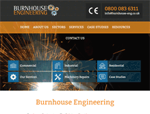 Tablet Screenshot of burnhouse-eng.co.uk